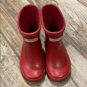 Toddler size 4 Red Hunter Boots